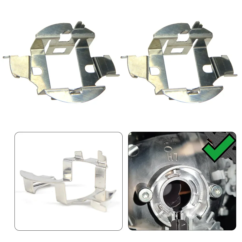 H7 HID Headlight Bulb Holders 2PCS light Adapter Base For Mercedes For BMW E60 5 Series 588127 H7 Bulb Socket Car Accessories