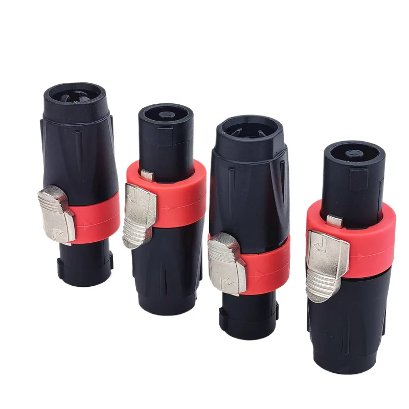 Rote Farbe 4 Stück NL4FX Professioneller Vierkern-Lautsprecherstecker aus reinem Kupfer für Line-Array-Lautsprecheranschluss – Detail 10