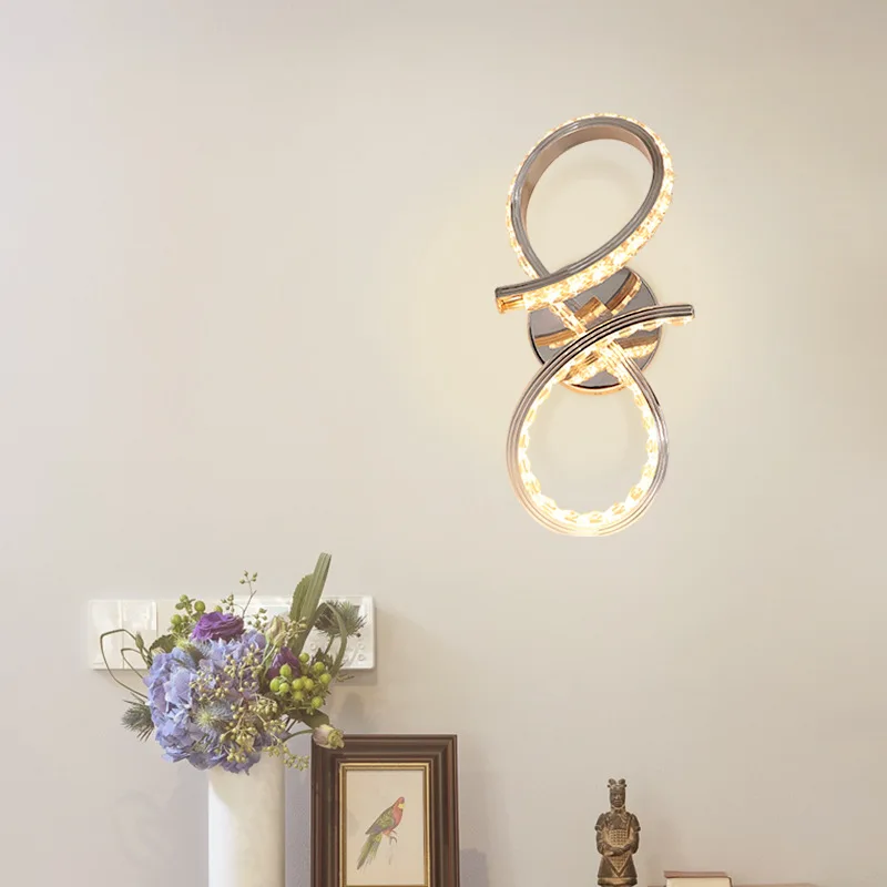 LED bed aluminum wall lamp modern simple bedroom