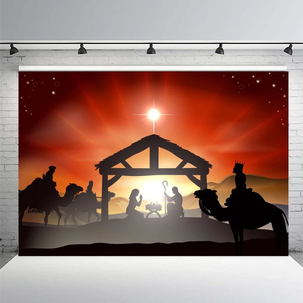 Geboorte Van Jezus Christus Kerstmis Christelijke Poster Kerst De