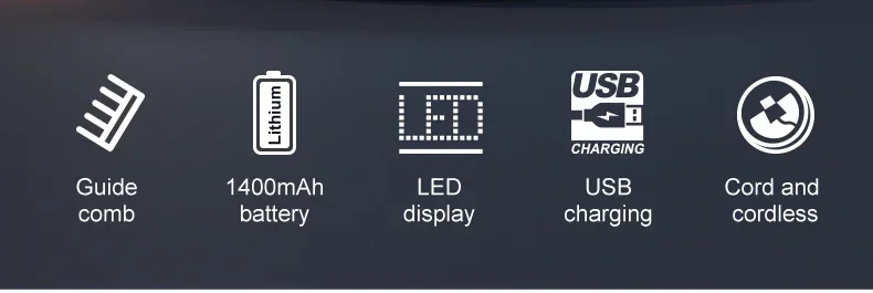 VGR Barber Professional Cutting Electric Hair Clipper Cordless Haircut hine Trimmer for Men V-972_voghion.com