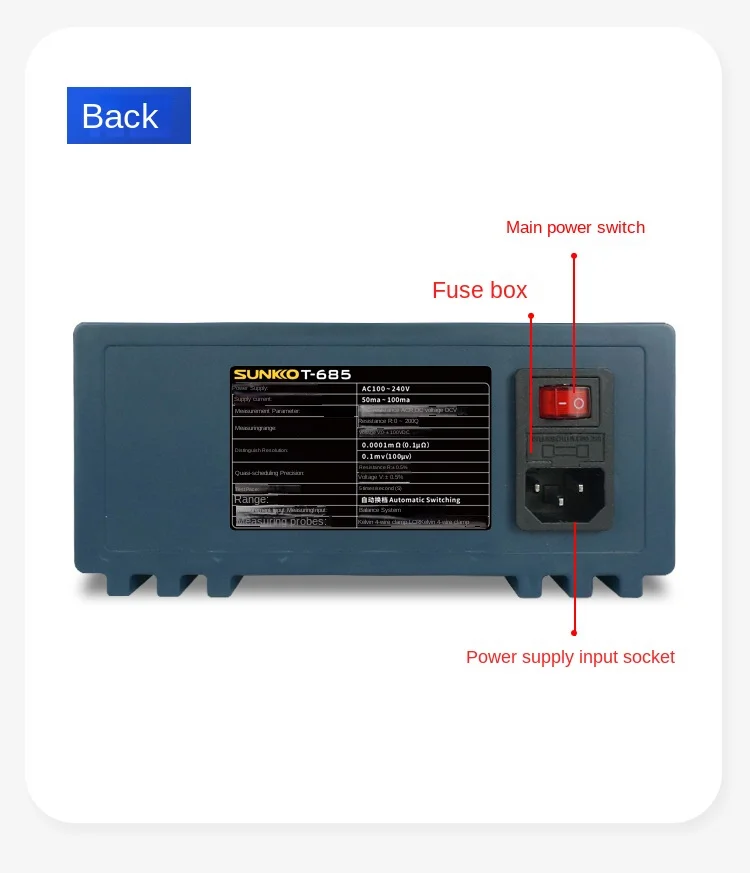 SUNKKO T685 lithium battery pack high precision internal resistance tester 18650