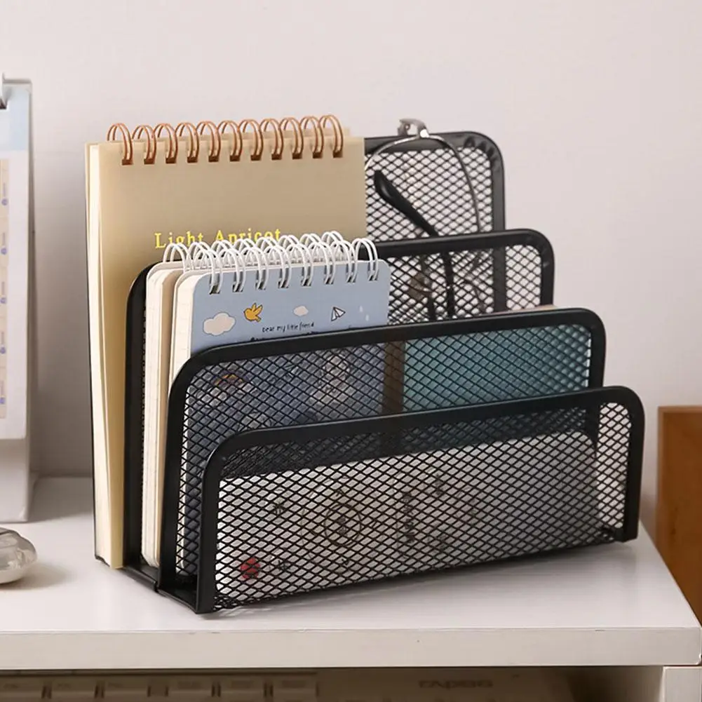 Compact Metal Mesh Desk Organizer