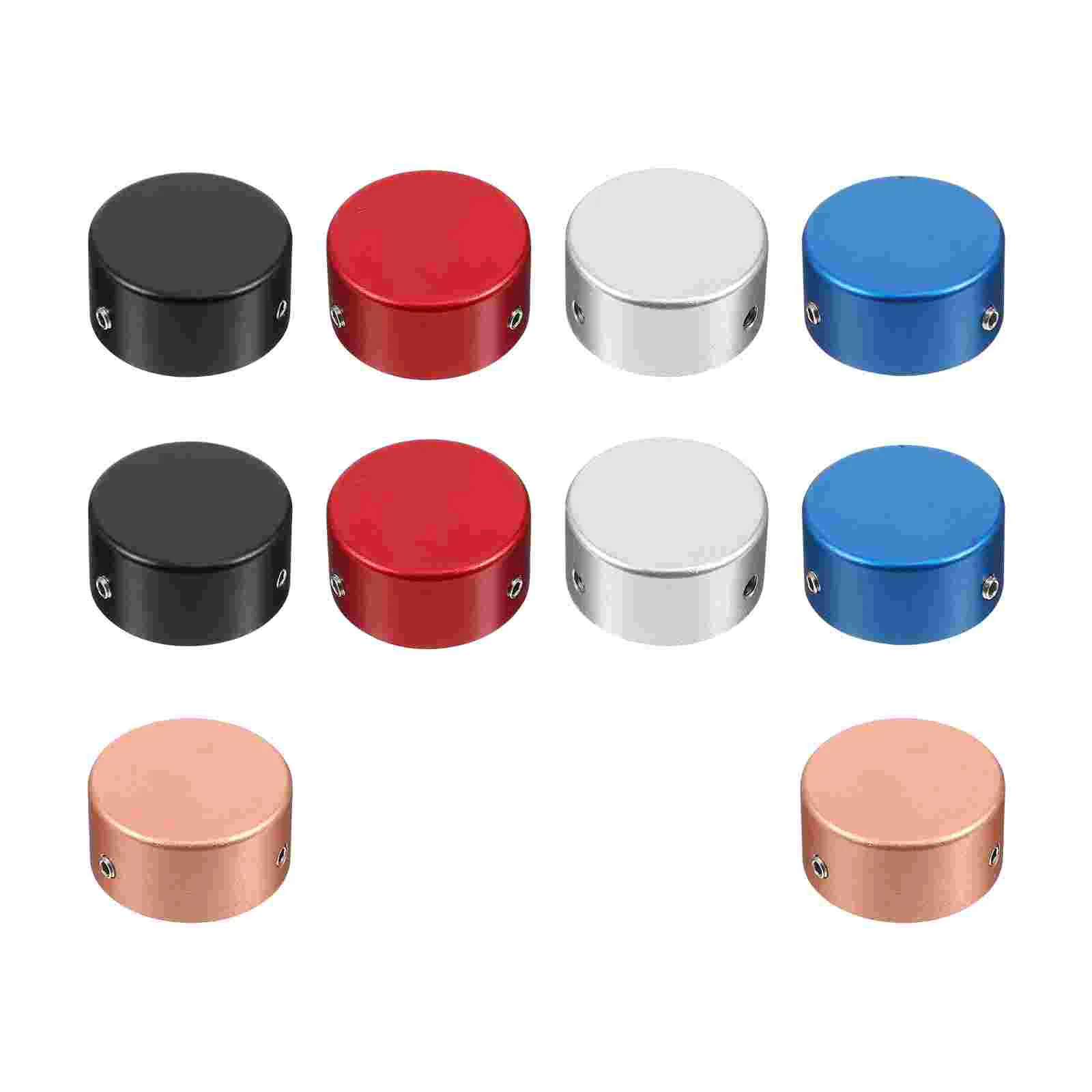 

10 Pcs Effect Peg Cap Guitar Footswitch Topper Hat Electric Accessories Aluminum Pedal Protection