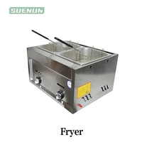 Commercial Gas Fryer Freidora de aire Energy Saving Double Cylinder Deep Fryer Stainless Steel French Fries Frying Machine 1