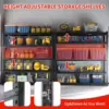 78" H Garage Shelving 3000LBS Heavy Duty Storage Shelves Adjustable 5 Tier Metal Shelves, Warehouse 18" D*47.5" W*78" H,Black 6