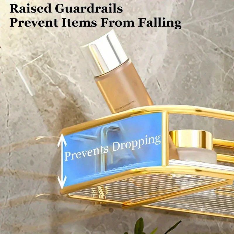 Bathroom Storage Rack Shelf Wall Mounted Triangular Acrylic Hand Washing Table Toilet Corner Folding