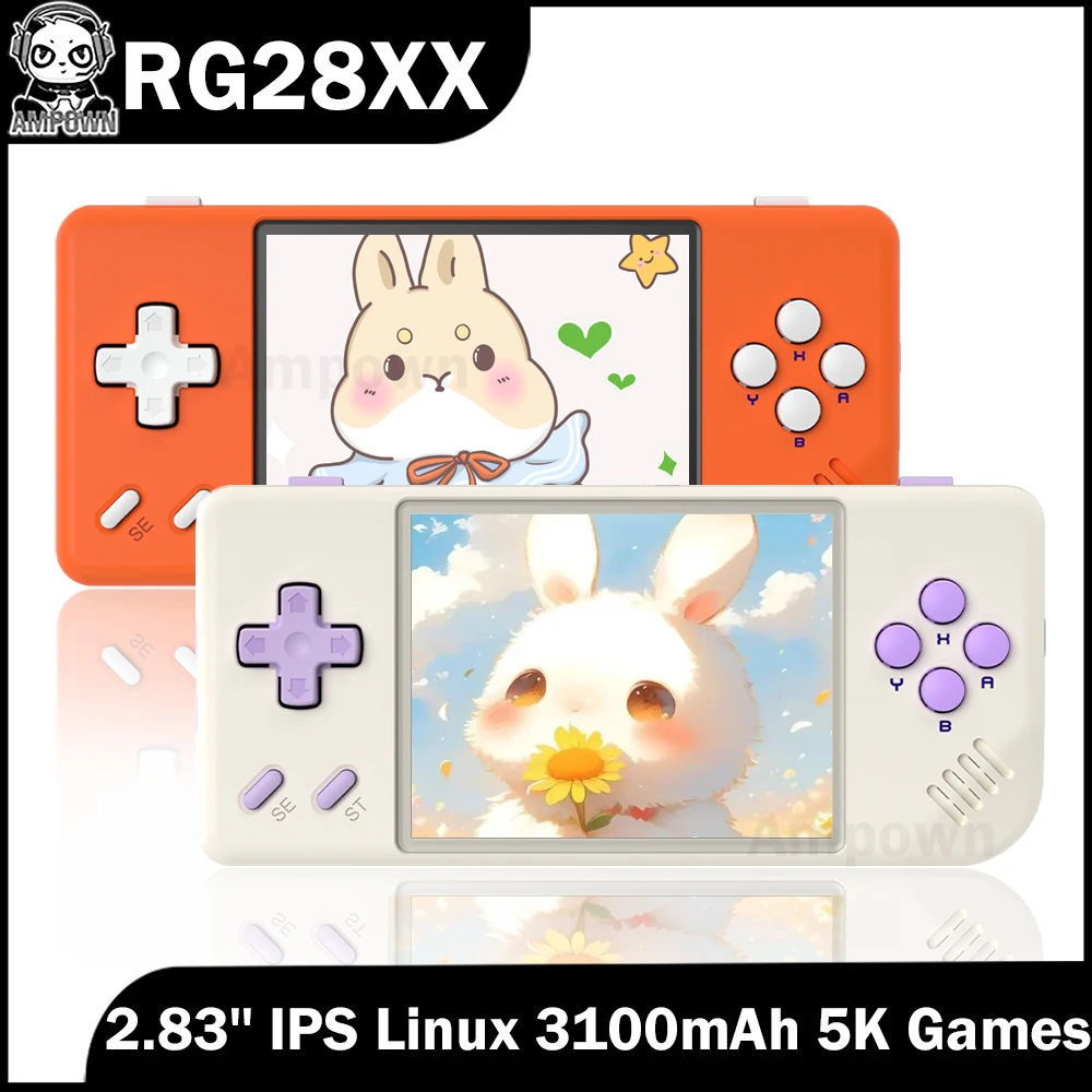 

Anbernic RG28XX 2.83'' IPS Linux System Mini Handheld Game Players 3100mAh Portable Video Games Console PS1 GB GBA 5000+ Games