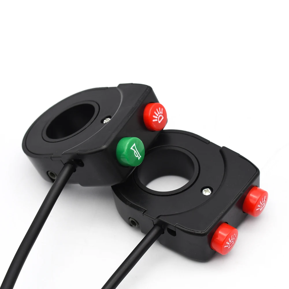 22mm Motorcycle Handlebar Switch Electric Bike Scooter Horn Turn ...
