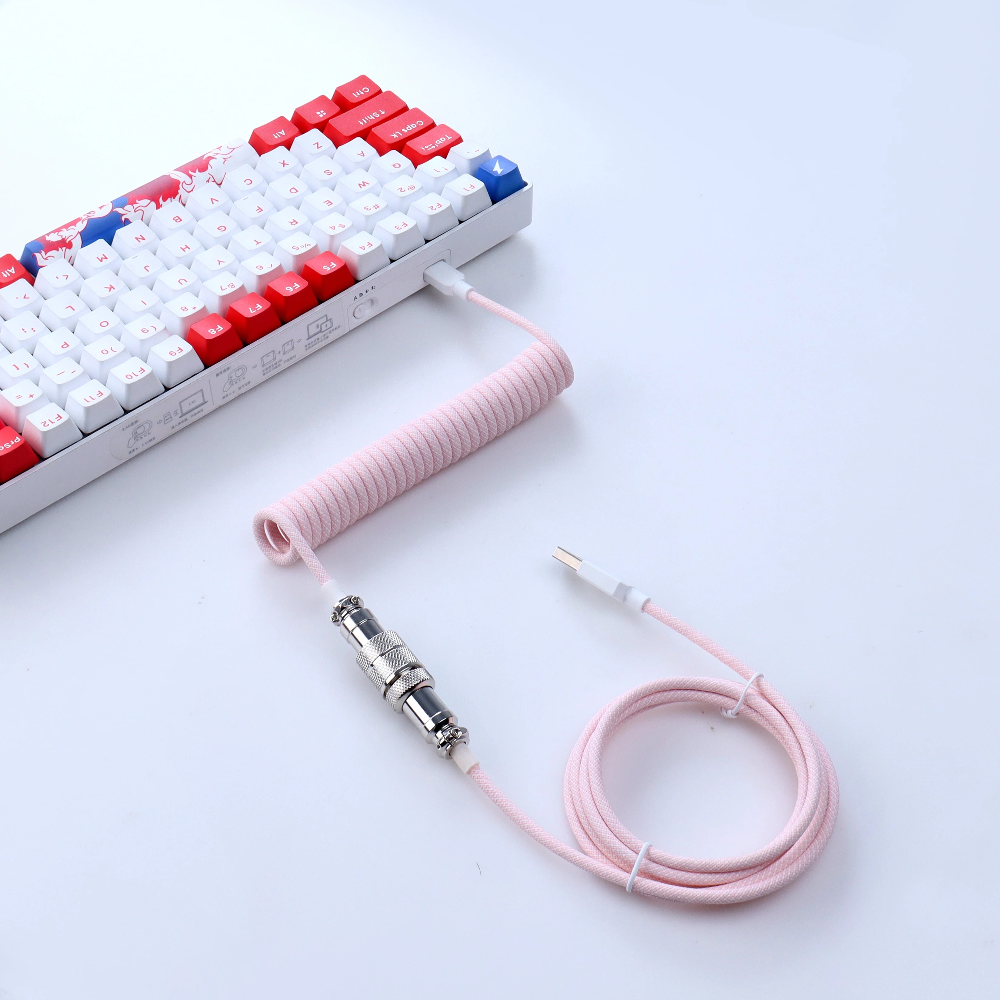 Lano-espiral Teclado Gaming Mecânica, USB C Colorido