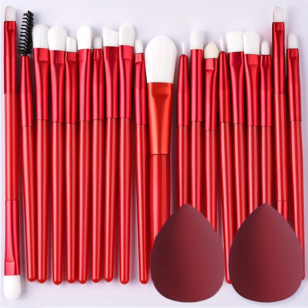 Professional 20-Piece Makeup Brush Set with Blender Sponges