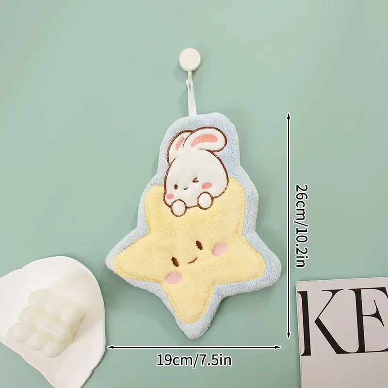 Microfiber Towel Hand Towel Microfiber Hand Towel Cute Hand Towel Soft Absorbent Hanging Towels For Kitchen Cleaning Cloth Bathroom Kids Bathing Towel