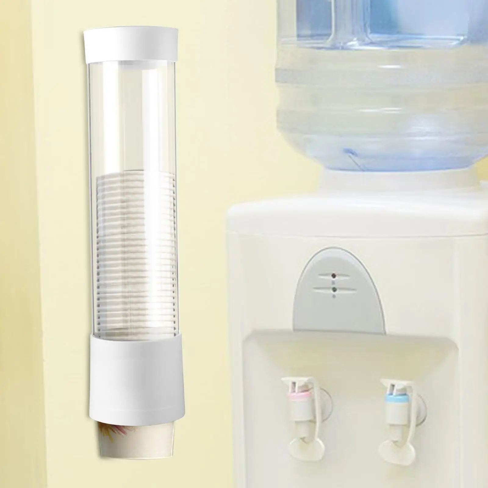 Cup Dispenser Transparent Paper Cup Organizer for Hotel Apartment Household