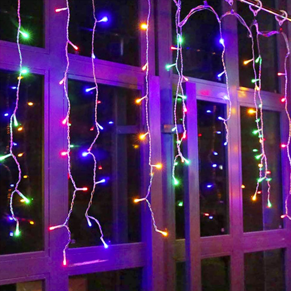 target string lights 5M LED Curtain Icicle String Lights Droop 0.4-0.6m AC 220V Christmas Garland Garden Street Outdoor Decoration Holiday Light twinkle lights String Lights