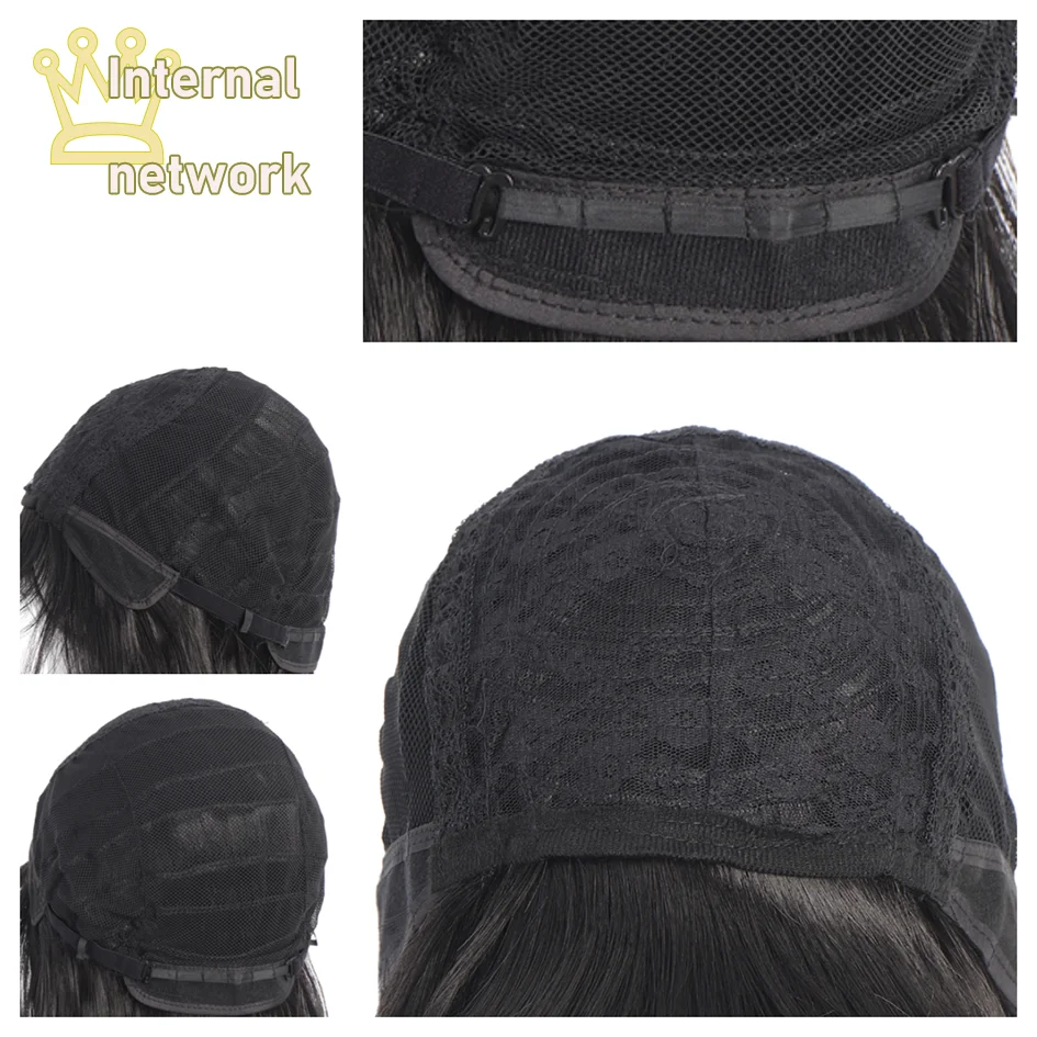 Synthetic 12inch  Short black Wig for Women Natural Black Bob Hair Wig with Bangs colour wig Daily Party Cosplay Christmas gifts