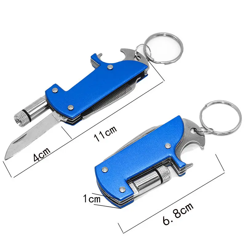 

Mini Light Multifunction Stainless Steel Multi-tool Pocket Knife Survival Knife Keychain Pendant Gadget Letter Package Opener