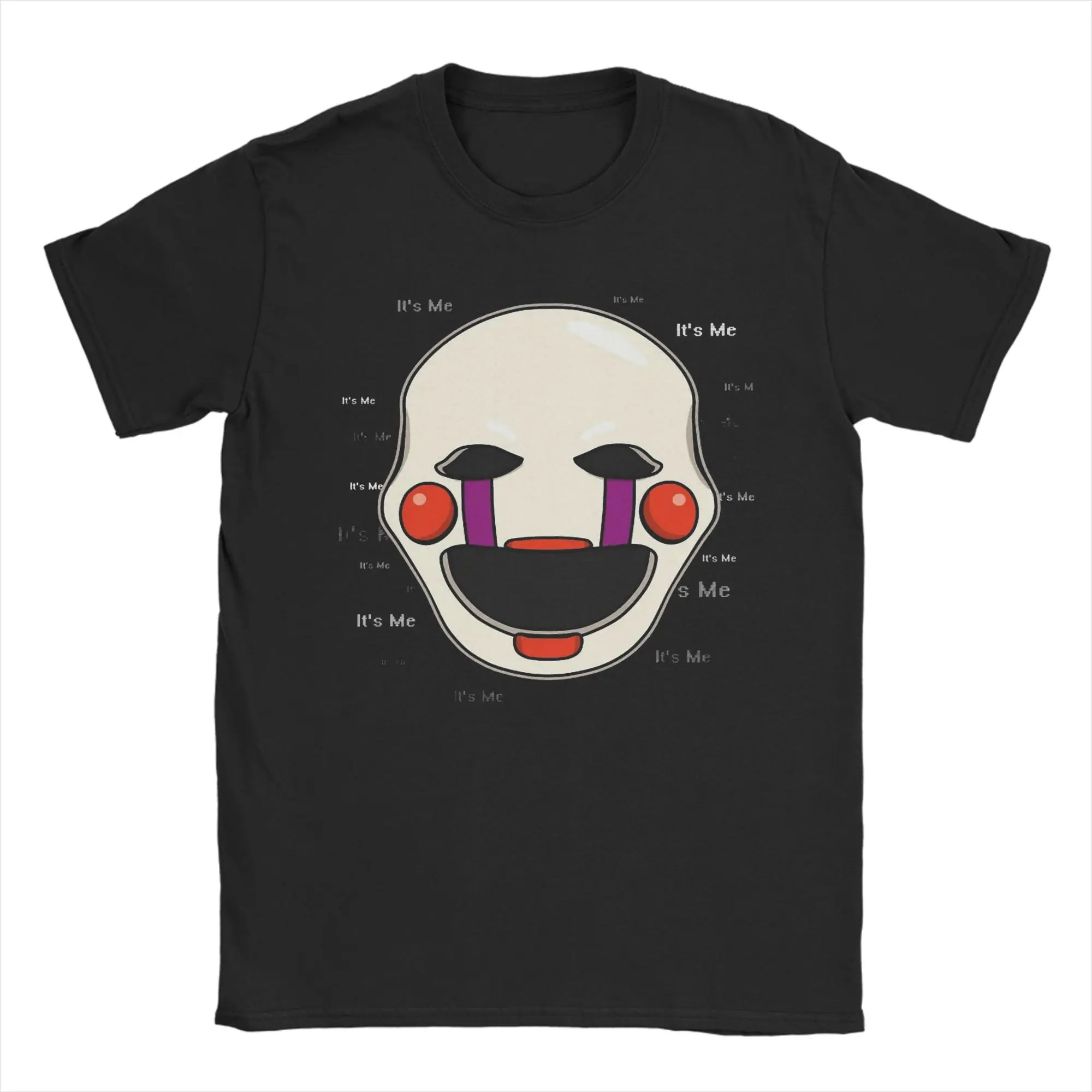 Men's Pure Cotton FNAF Freddy's Humor Crewneck T-Shirt - Short Sleeve Plus Size Top
