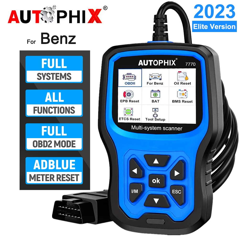 Автомобильный диагностический сканер AUTOPHIX 7770 OBD2, полная система, служба сброса топлива, для Mercedes Benz DPF, сброс масла, TPMS ABS EPB