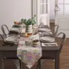 Bunny Eggs Flower Tulip Easter Linen Table Runners Dresser Scarf Table Decor Washable Kitchen Dining Coffee Table Runners Decor 2