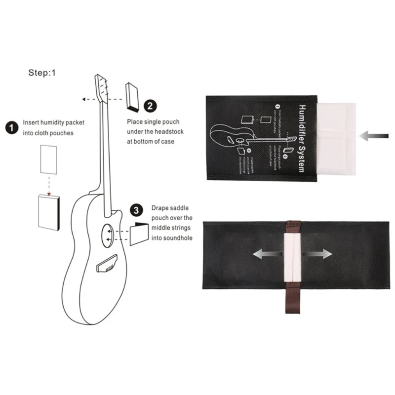 Automatic Humidipak System Replacement Packets Pack of Two Way Automatic Humidity Control System Replacement Guitar