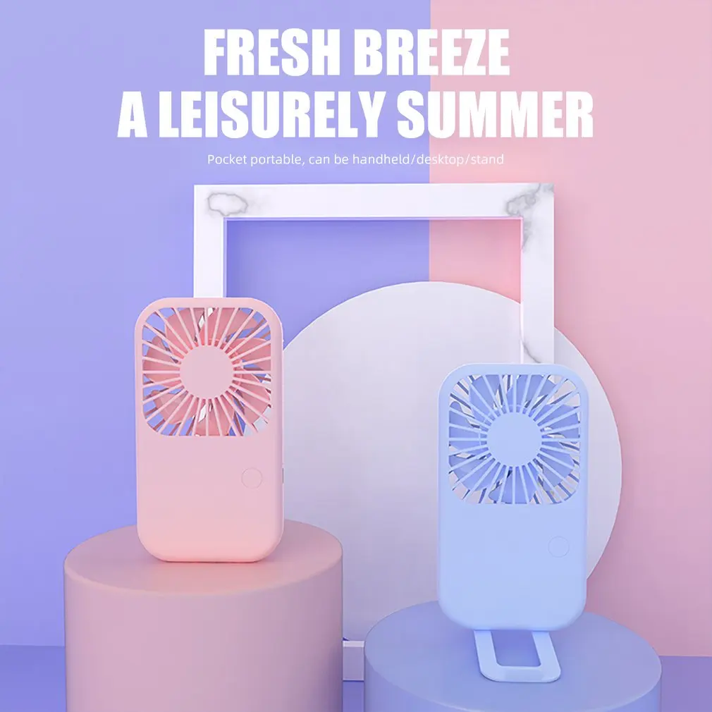 Fan Wind Power USB Rechargeable Handheld Mini Portable Electric Fan Ultra-quiet Desktop Cooling Fans With Mobile Phone Bracket