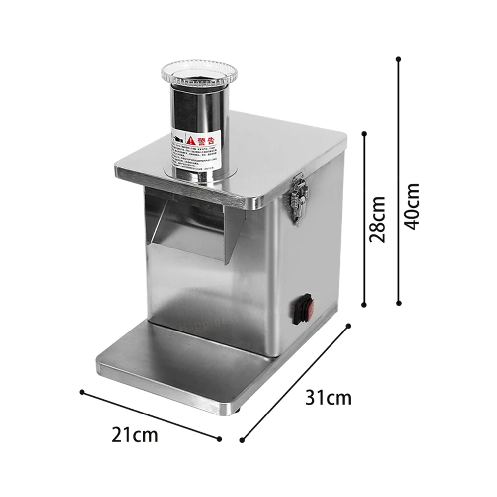Commercial Electric Vegetable Cutter Fruit Slicer Tomato Pieces or Cube Cutting Stainless Steel Food Processor 5 Blades