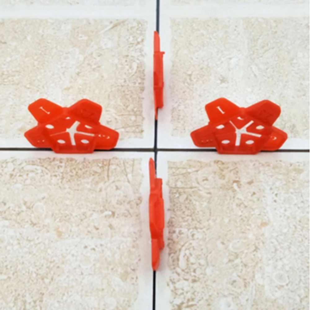 Tile Spacers for Renovation 50Pcs Plastic Wall Tiles Gap Cross Locator Reusable Floor Wall Leveling Device 5-in-1 Multi-purpose Crosses