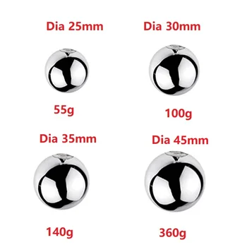 Stainless Steel Ball Stretcher Scrotum CBT Testicle Heavy Ball Weight Man Penis Cock Ring Enlargement Pull Exercise Male Toy 5