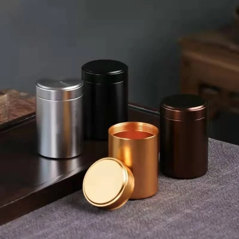 1pc Stash Jar Storage Jar Airtight Smell-Proof Aluminum Stash Sealed Odor-proof Box Sturdy Box Smoking Accessaries airtight container