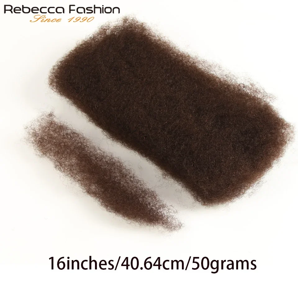Natural Black/Brown Afro Kinky Bulk Human Hair Extensions QVR US Local Shipping Lightweight For Mini Twisting Everyday Wear 5