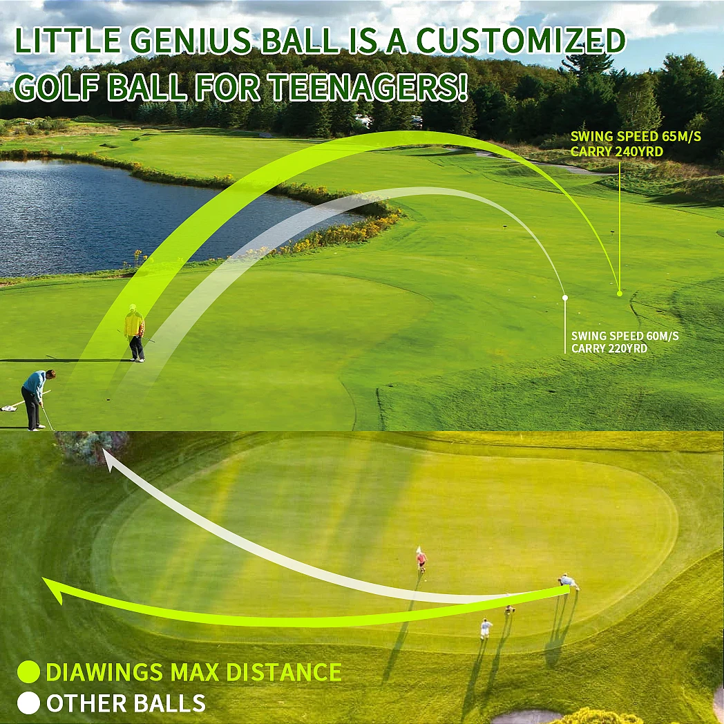 Golf Balls 2-Layer Long Distance 12/3pcs