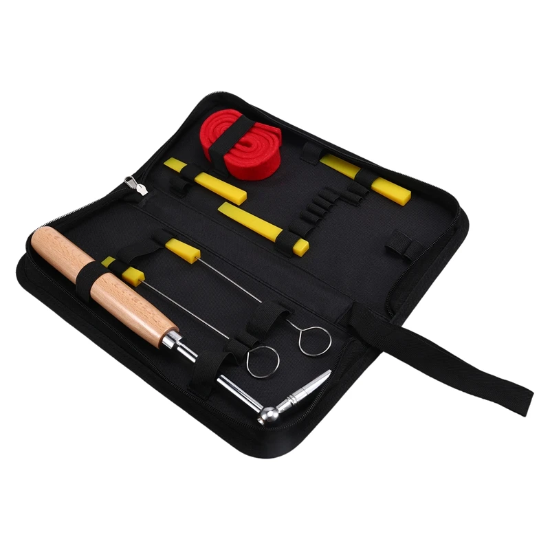 M15K-Piano Tuning Kit, Piano Tuning Tools With Carry Case, Piano Hammer And Mute Set, Wrench