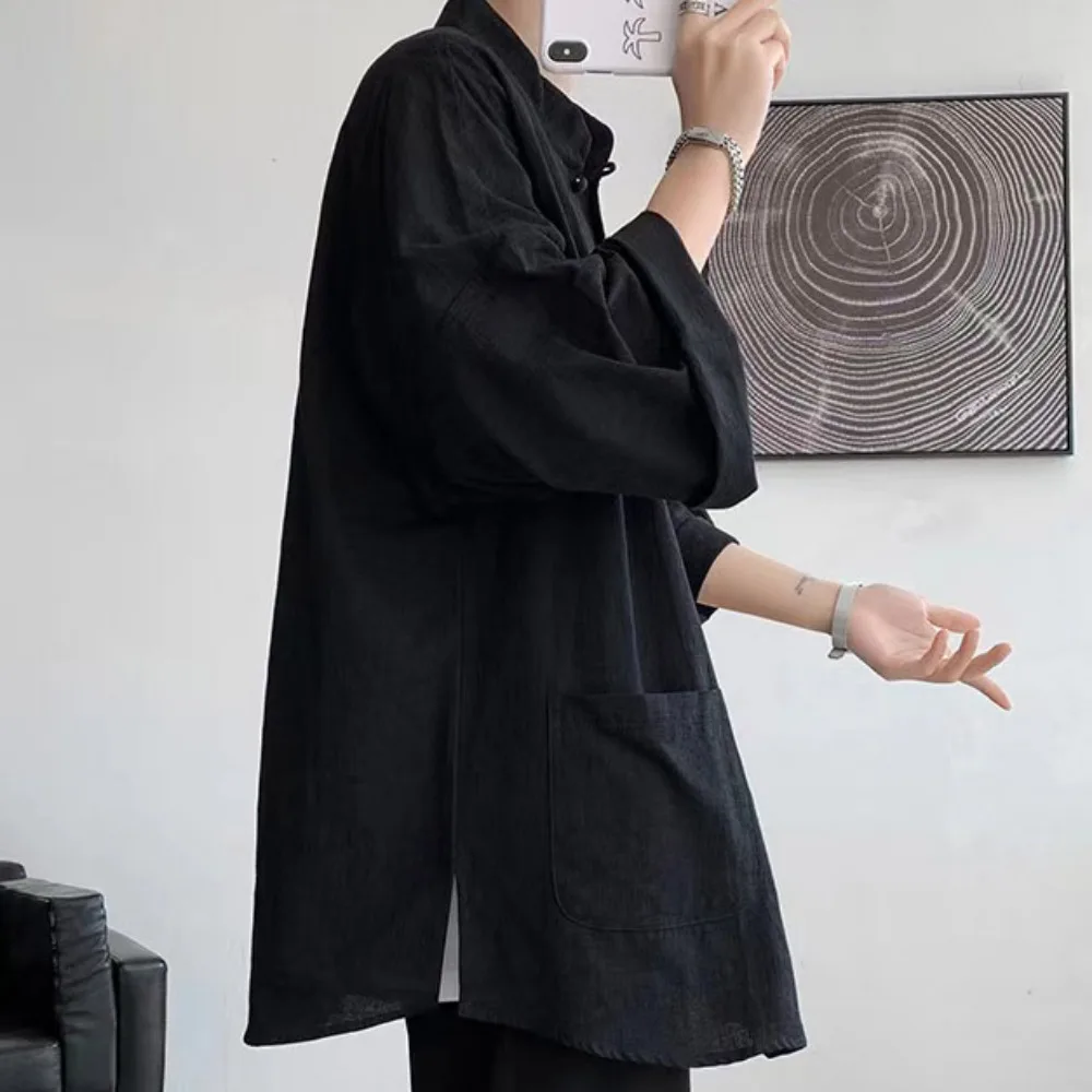 Asia & Pacific Islands Clothing Summer Breathable Japanese Style Men Haori Cotton Linen 3/4 Short Sleeve Kimono Men for japanese kimono,japanese kimono cardigan,japanese kimono shirt
