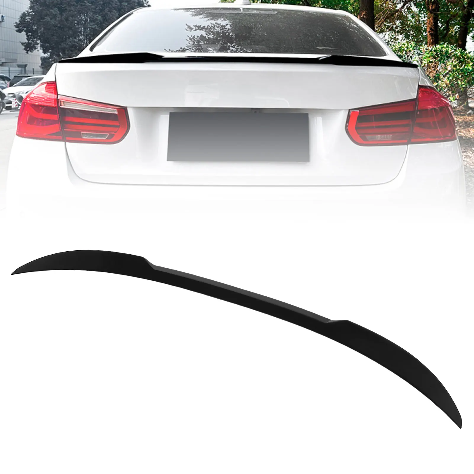 Rear Trunk Lid Spoiler  Stylish Look Colorfast Tail Trunk Spoiler Wing Replacement for 3 Series F30 2013-2019 for Vehicle