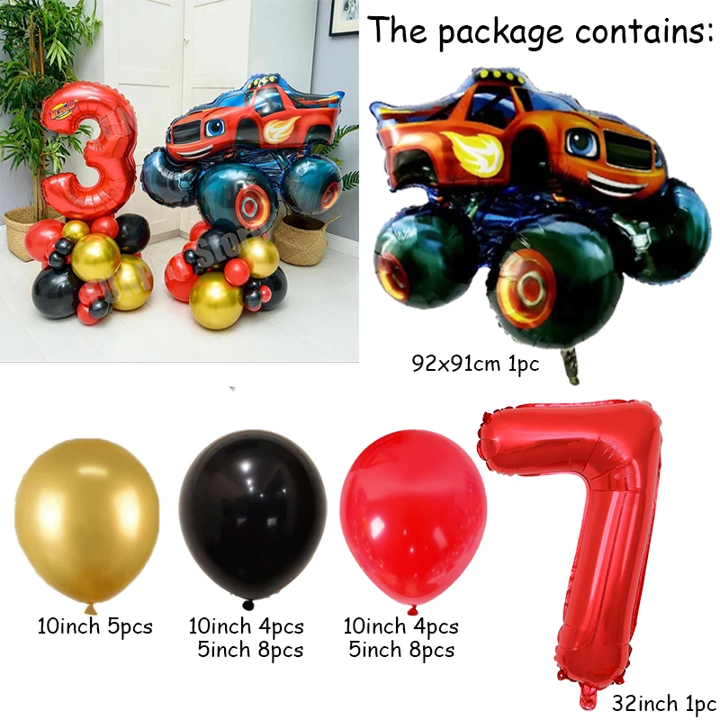 Blaze Monster Party Suprimentos para crianças, Monster Machines, Decoração  de feliz aniversário, Caminhão de corrida, Balão de carro de incêndio, SUV  Toys for Baby Boy - AliExpress