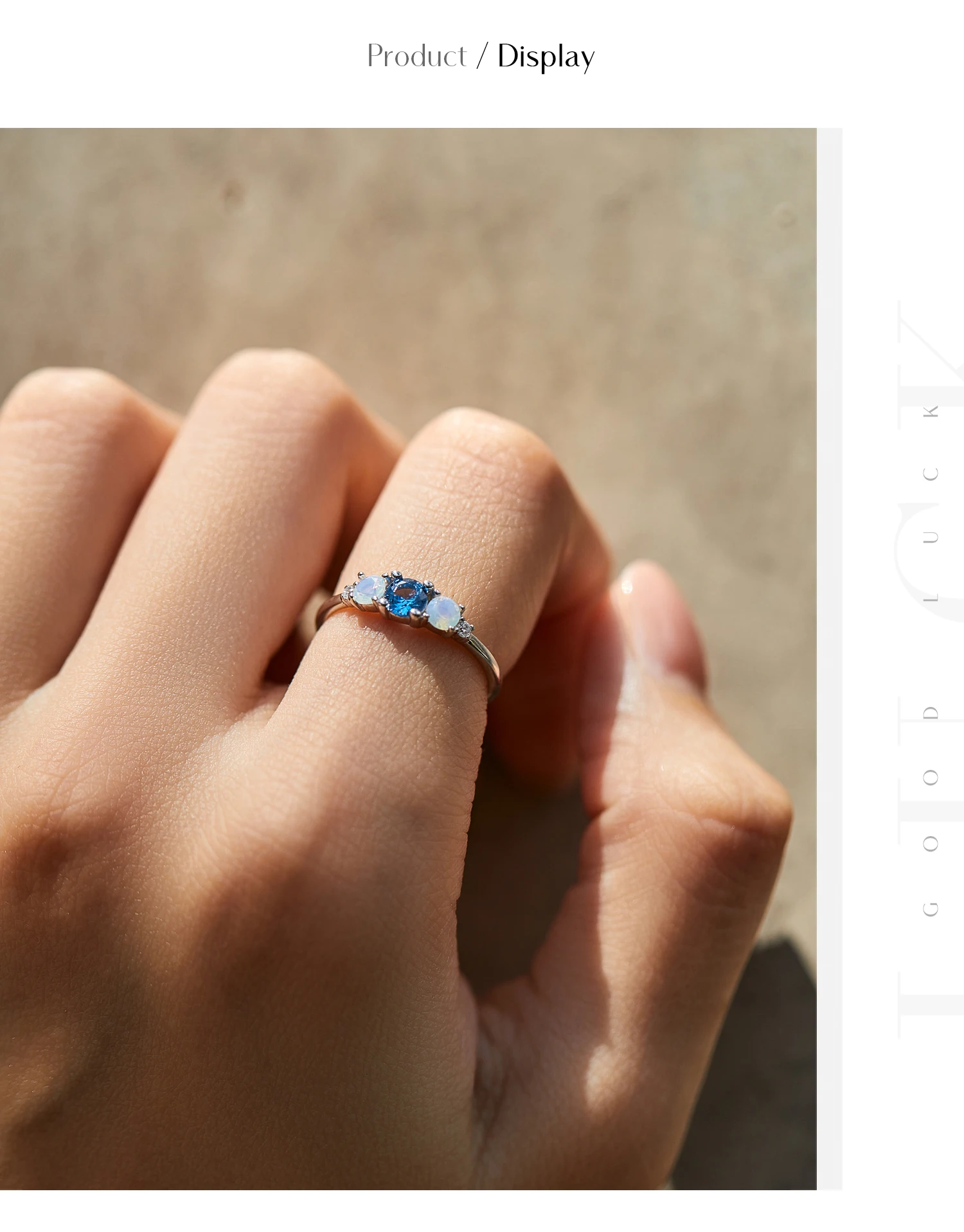 MODIAN 925 Sterling Silver Round Opal Ring White Gold Plated Dainty Cute Three Stone Ring For Women Birthday Christmas Jewelry