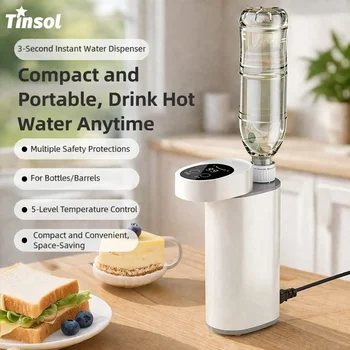 TINSOL New 2000W Instant Water Heater, 3-Second Fast Heating, Portable Home Desktop Instant Water Heater with 5-Level Adjustment 1