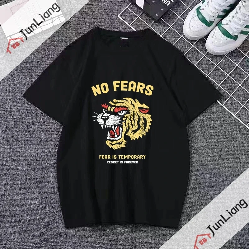 Camiseta con estampado de leopardo para hombre, camisa masculina con diseño de mascota salvaje, Pantera Negra, rugiente