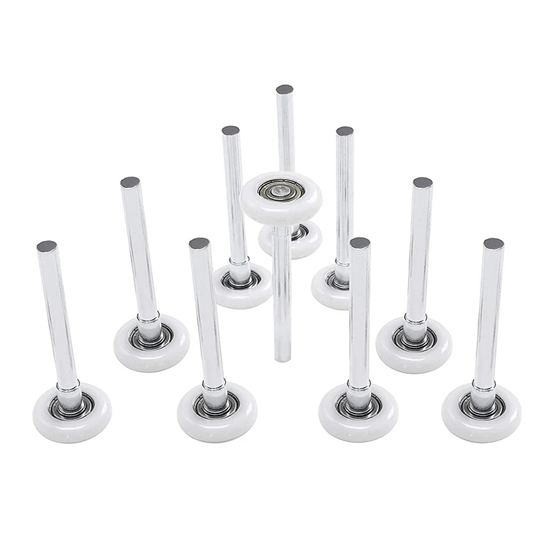 Sliding Door Rollers 10Pcs 2 inch Garage Door Rolle Nylon Garage Door Wheels for Track Replacement with Sealed 6200Zz Ball Bearing