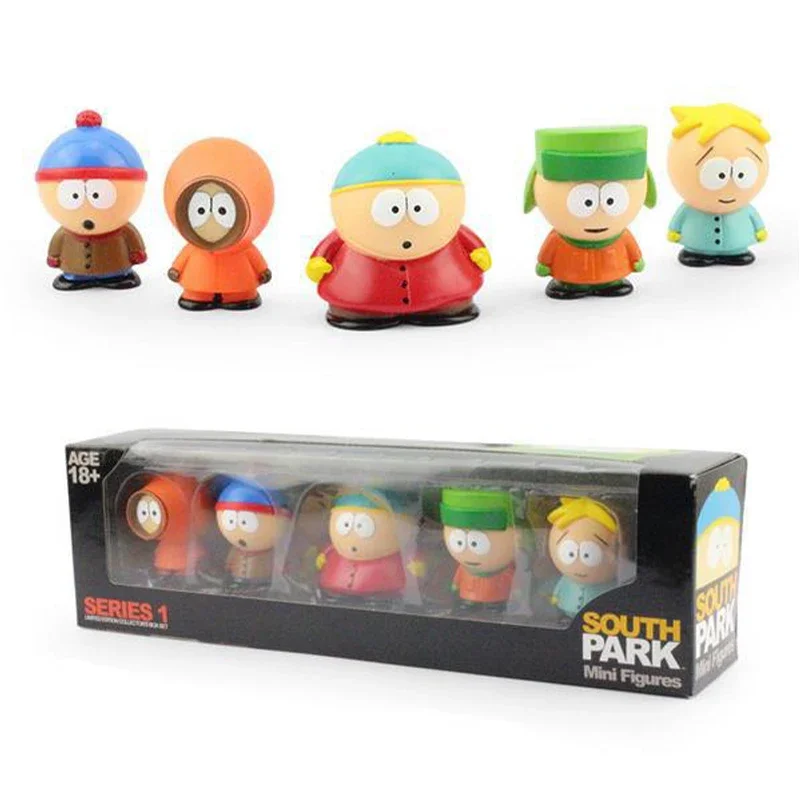 5 Pz/Set South Parkes South Park Anime Figure Toy Creative Austral Park Doll Gift For Kids Home Decoration Moldel