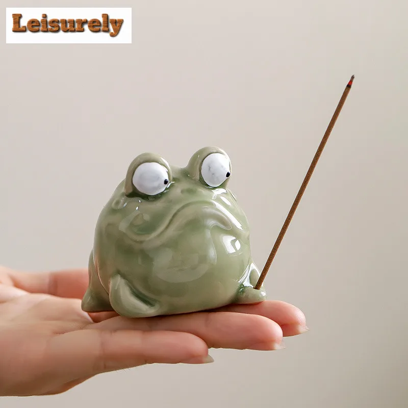 Teasing Frog Incense Holder Mist Smoking Steamers Incense Burners Consecrate Scented Aromatic Candles Censer Teaware Craft