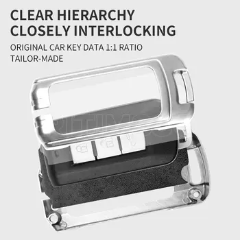Custodia per chiave auto intelligente in pelle di metallo per Mitsubishi Outlander 3 ASX Colt Lancer 10 EX Grandis Pajero Sport Protector Fob - Custodia per chiave auto intelligente in pelle di metallo per Mitsubishi Outlander 3 ASX Colt