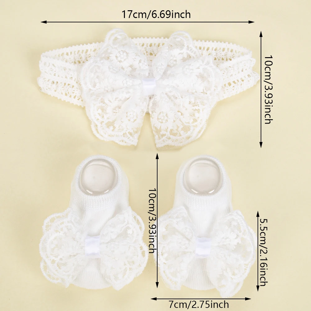 Lace Baby Headband & Shoe Socks 4