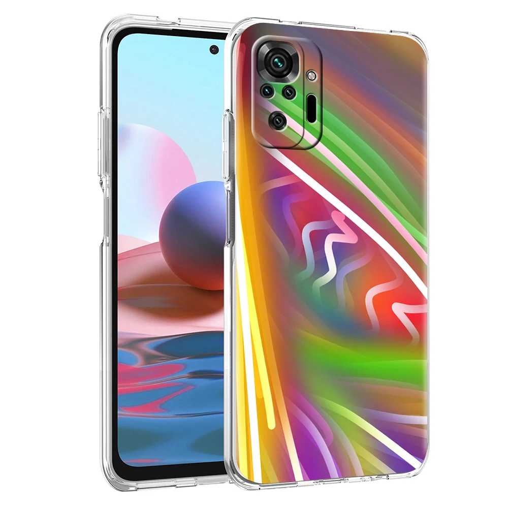 Vibrant Retro Rainbow Stripe Art Clear Phone Case