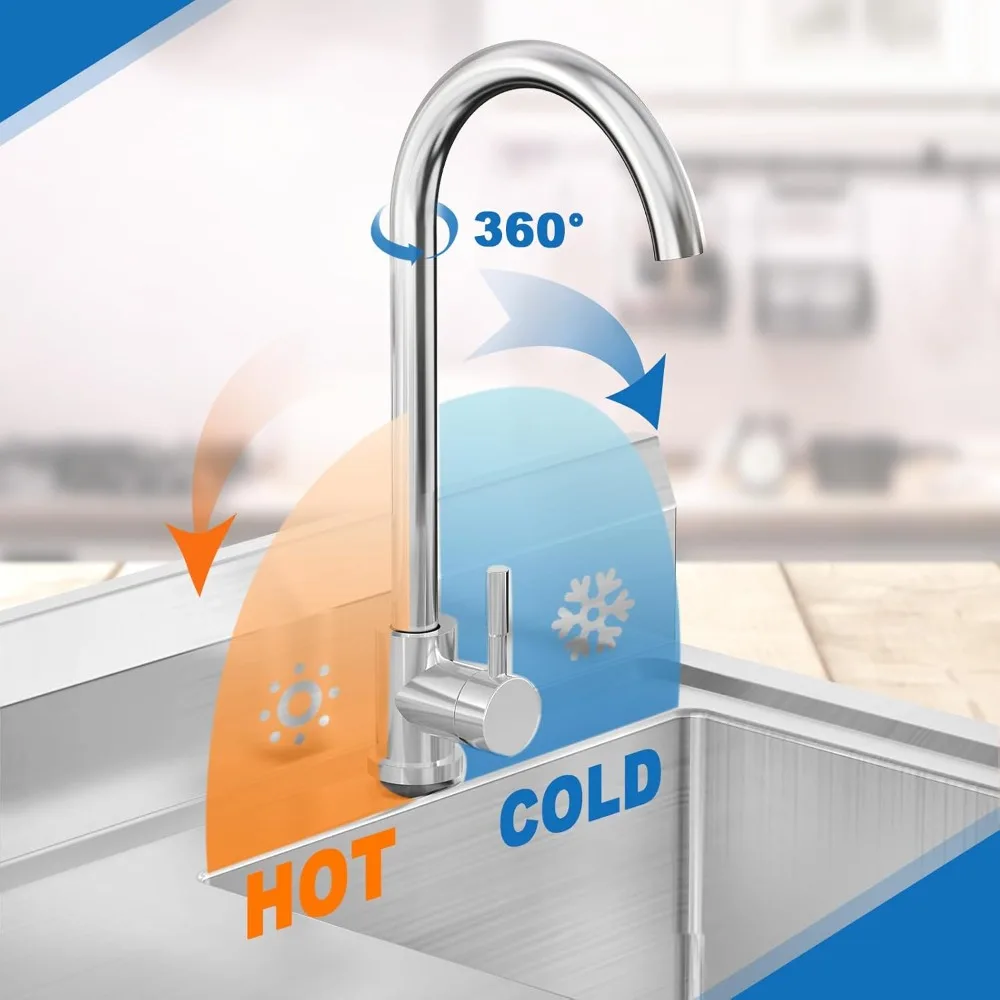 Stainless Steel Utility Sink Freestanding Single Bowl Laundry Sink with Hot and Cold Water Plumbing Workbench Drawers 2