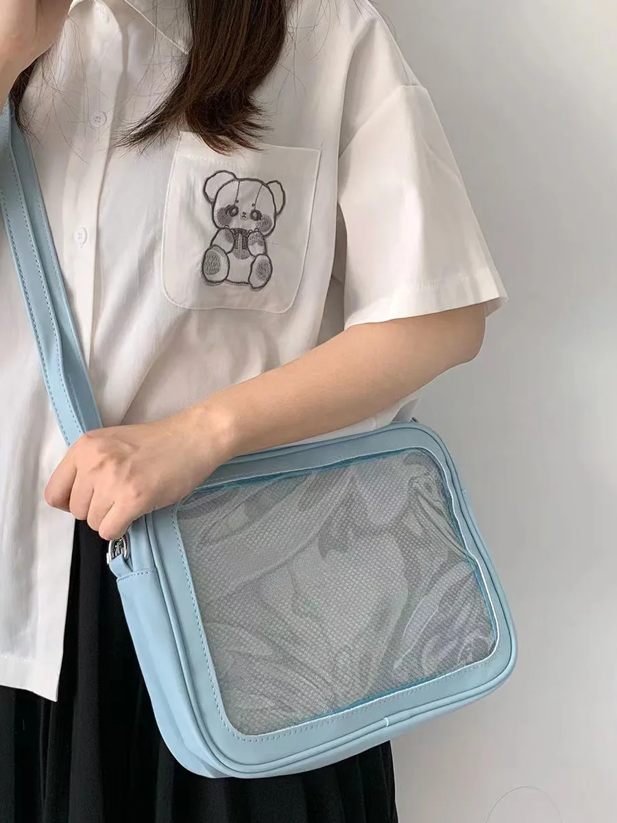 Itabag DIY Clear Crossbody Shoulder Bag Student Kawaii Japanese