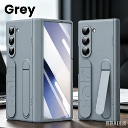 Premium All - in - One Case with Tempered Glass Screen Protector for Samsung Galaxy Z TriFold (GRAY)