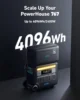 SOLIX F2000 Portable Power Station, PowerHouse 767 and 760 Expansion Battery, 4096Wh LiFePO4 Battery with 4 AC Outlets Up 4