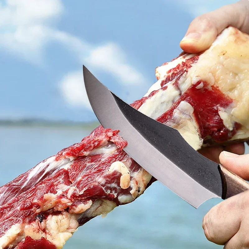 Multifunctional Hand Forged Cleaver Butcher Boning Knife Razor Sharp Stainless Steel Chef Peeling Chopping Knife kitchen knife meat cleaver