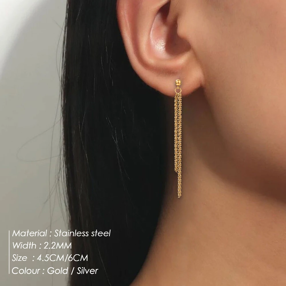 Buy Elle Interlooped Cutout Gold Drop Earrings Online | CaratLane